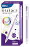Ручка гелевая DELI Ручка гелев. Delight EG118-PR прозрачный фиол. черн. линия 0.5мм