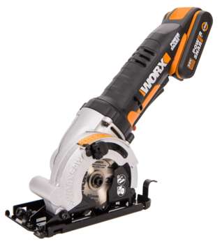 Пила циркулярная WORX Дисковая пила аккумуляторная SAW WX527, 85мм, 20В, 1x2.0Ач WX527