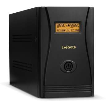 Источник бесперебойного питания EXEGATE EP285503RUS ИБП SpecialPro Smart LLB-1500.LCD.AVR.EURO.RJ <1500VA/950W, LCD, AVR, 4 евророзетки, RJ45/11, Black>