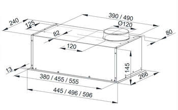 Вытяжка Weissgauff встраиваемая Alpha 45 PB WH белый управление: кнопочное
