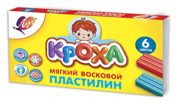 Школьная канцелярия  ЛУЧ Пластилин 12С 863-08 Кроха 6цв. 90гр. стек картон.кор.