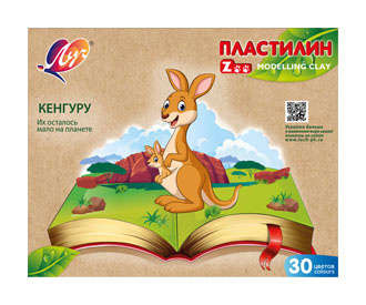 Школьная канцелярия  ЛУЧ Пластилин 31С 2064-08 Zoo 30цв. 450гр. без стека картон.кор.