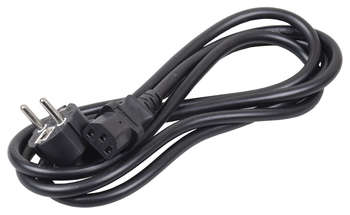 Кабель силовой ITK Шнур питания PC-C13D-3M C13-Schuko проводник.:3x1.5мм2 3м 230В 10А  черный