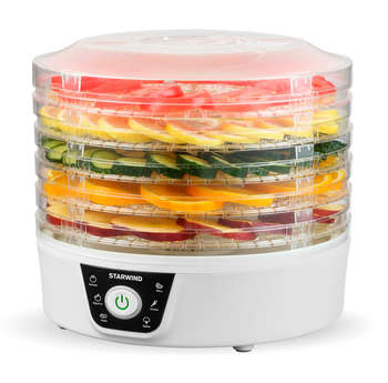 Сушилка для овощей и фруктов STARWIND SFD0501 5под. 400Вт серый
