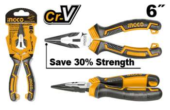 Инструмент INGCO_Handtools с увеличенным рычагом HHLNP28160,разм: 6 "/160 мм,Cr-V HHLNP28160