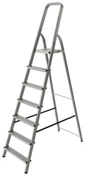 Стремянка НОВАЯ ВЫСОТА NV1150 односторонняя сталь 7ступ.