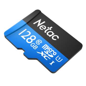Карта памяти Netac P500 Standard MicroSDXC 128GB U1/C10 up to 90MB/s, retail pack with SD Adapter NT02P500STN-128G-R