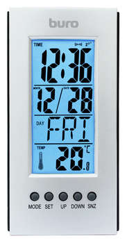 Погодная станция BURO Термометр BU-WSH101-LIGHT серебристый