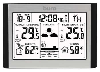 Погодная станция BURO BU-WSH114-LIGHT серебристый