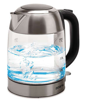 Чайник/Термопот POLARIS Чайник электрический PWK 1791CGL 1.7л. 2200Вт серебристый матовый корпус: стекло