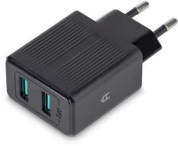 Зарядное устройство, аккумулятор Alteracs Сетевое зарядное устройство 2xUSB AA12 Black AA12 Black