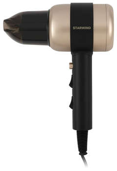 Фен для волос STARWIND Фен SHD 7072 1800Вт черный/золотистый