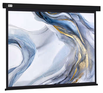 Экран CACTUS 180x180см Wallscreen CS-PSW-180X180-BK 1:1 настенно-потолочный рулонный черный