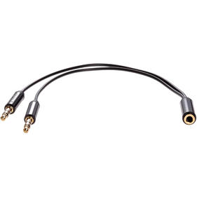 Кабель Telecom Адаптер-переходник Jack 3.5 mm F/2 x Jack 3.5 mm M