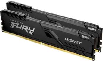 Оперативная память Kingston Память DDR4 2x8Gb 3200MHz KF432C16BBK2/16-SP Fury Beast Black RTL Gaming PC4-25600 CL16 DIMM 288-pin 1.35В kit dual rank с радиатором Ret