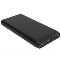 Внешний аккумулятор CACTUS Мобильный аккумулятор CS-PBFSFT-10000 Li-Pol 10000mAh 2.1A+2.1A черный 2xUSB материал пластик