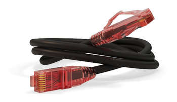 Патч-корд HYPERLINE PC-LPM-UTP-RJ45-RJ45-C5e-0.3M-LSZH-BK UTP RJ-45 вил.-вилка RJ-45 кат.5E 0.3м черный LSZH 24AWG