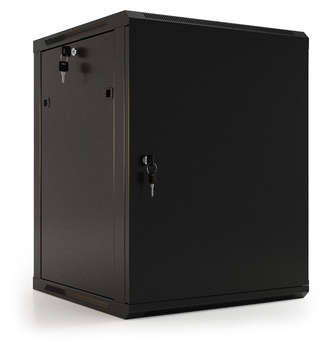 Шкаф, стойка HYPERLINE Шкаф коммутационный  настенный 6U 600x450мм пер.дв.стал.лист 60кг черный 275мм 180град. 367мм IP20 сталь