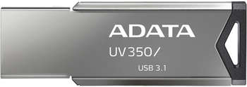 USB-носитель A-DATA Флеш Диск 64Gb UV350 AUV350-64G-RBK USB3.0 серебристый