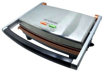 Гриль HYUNDAI ЭлектроHYG-1072 1600Вт серебристый/черный