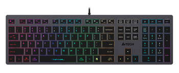 Клавиатура A4TECH Fstyler FX60 серый USB slim LED