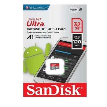 Карта памяти SanDisk Micro SecureDigital 32Gb Class 10 Ultra UHS-I 120MB/s  SDSQUA4-032G-GN6MN
