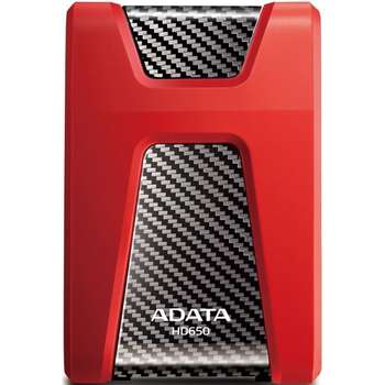Внешний накопитель A-DATA Portable HDD 1Tb HD650 AHD650-1TU31-CRD {USB 3.1, 2.5", Red} Противоударный Slim