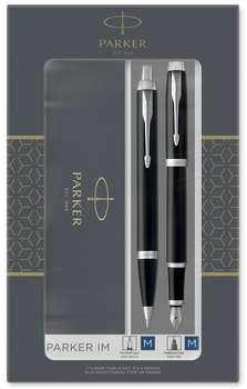 Ручка PARKER Набор ручек IM Core FK221  Black CT сталь нержавеющая подар.кор. перьевая, шариковая