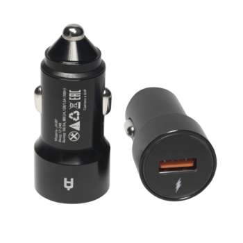 Зарядное устройство, аккумулятор Alteracs Автомобильное зарядное устройство USB JA18F JA18F black