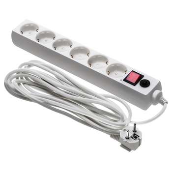 BURO Сетевой фильтр, 6 розеток, 5 метров, {475263}