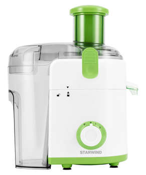Соковыжималка STARWIND центробежная SJ2216 500Вт рез.сок.:800мл. белый/зеленый