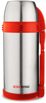 Термос STARWIND 30-1500 1.5л. серебристый/красный картонная коробка
