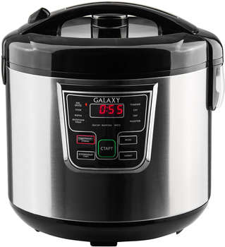 Мультиварка Galaxy гл2645 5л 900Вт черный/серебристый