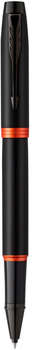 Ручка роллер PARKER IM Vibrant Rings T315  Flame Orange PVD F черн. черн. подар.кор.
