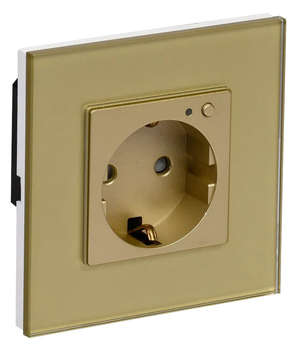 Устройство (умный дом) IEK Умная розетка iTEQ SMART Wi-Fi золотистый