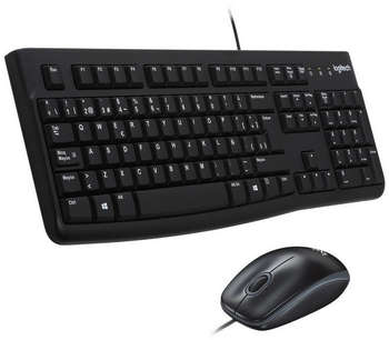 Комплект (клавиатура+мышь) Logitech Клавиатура + мышь MK120 клав:черный мышь:черный/серый USB