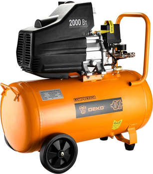 Компрессор пневматический DEKO Компрессор поршневой DKAC50 масляный 290л/мин 50л 2000Вт оранжевый/черный