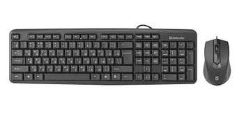 Клавиатура DEFENDER Комплект кл-ра+мышь проводной Dakota C-270 black