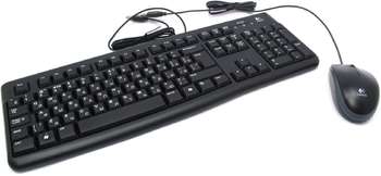 Комплект (клавиатура+мышь) Logitech Клавиатура + мышь Desktop MK120 Black