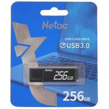Flash-носитель Netac USB Drive 256GB U351 USB3.0, aluminum alloy housing [NT03U351N-256G-30BK]