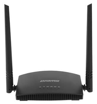 Маршрутизатор Digma Роутер беспроводной DWR-N301 N300 10/100BASE-TX черный