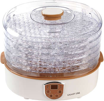 Сушилка для овощей и фруктов GALAXY LINE Сушка для фруктов и овощей GL 2637 5под. 350Вт белый