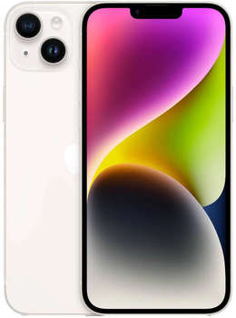 Смартфон Apple A2888 iPhone 14 Plus 128Gb 6Gb сияющая звезда моноблок 3G 4G 2Sim 6.7" 1284x2778 iOS 16 12Mpix 802.11 a/b/g/n/ac/ax NFC GPS GSM900/1800 GSM1900 Protect