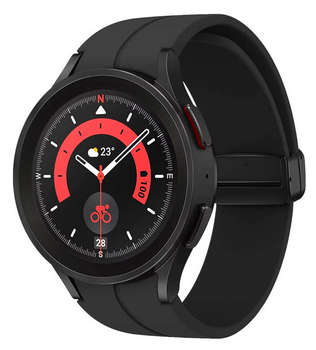 Умные часы, браслет Samsung Смарт-часы Galaxy Watch 5 Pro 45мм 1.4" AMOLED корп.черный рем.черный
