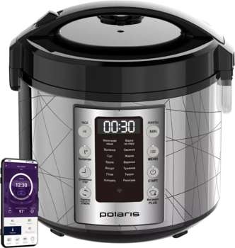 Мультиварка POLARIS IQ Home PMC 5020 Wi Fi 5л 750Вт серебристый/черный