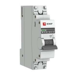 Автоматический выключатель EKF mcb4763-1-10B-pro 1P 10А  4,5kA ВА 47-63 PROxima
