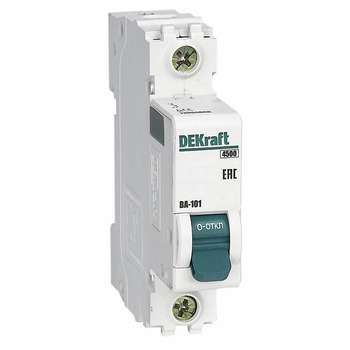Автоматический выключатель SYSTEME ELECTRIC 11053DEK Авт. выкл. 1Р 10А х-ка C ВА-101 4,5кА DEKraft