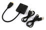 Кабель BURO Переходник HDMI-M-VGA-F-WUSB HDMI  0.1м