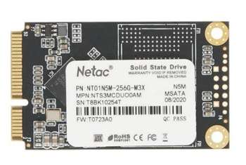 Накопитель SSD Netac SSD жесткий диск MSATA 256GB NT01N5M-256G-M3X NETAC