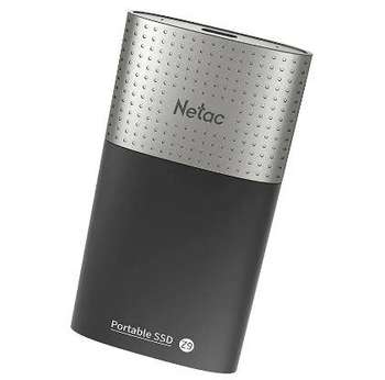 Внешний накопитель Netac SSD внешний жесткий диск 250GB USB-C BLACK NT01ZSLIM-250G-32BK NETAC